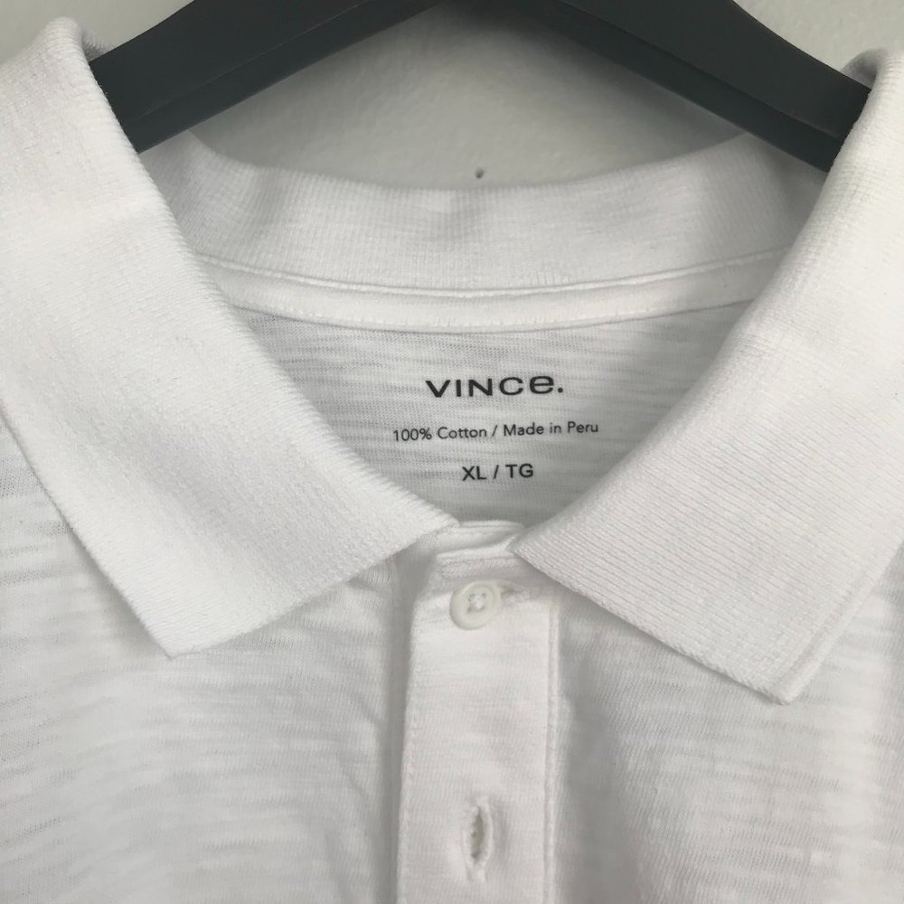 VINCE Classic Fit Short Sleeve Cotton Polo Shirt